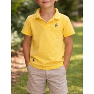 Polo Ralph Lauren Boys Yellow Short Sleeve Pique Polo Shirt Size 2T